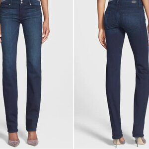 PAIGE Dark Indigo Straight Leg Jeans